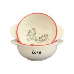 Bol breton Homards Coeur "Love"  - Bol à oreilles Morgane Chouin