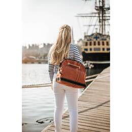 Sac à main Voile vieux gréement Terracotta cuir Marron Jimmy