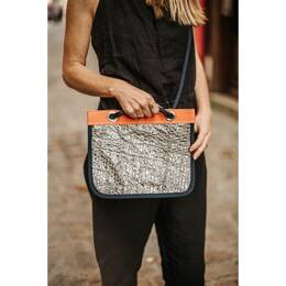 Sac à main Voile Technique Kaki et Orange Paris