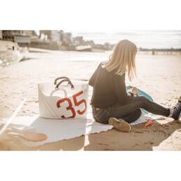 Sac cabas voile numéro rouge n°35 Les Lices