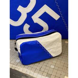 Trousse de toilette Voile Indiana Bleue et Blanche