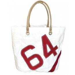 Sac cabas voile numero rouge n°64 Cowes ouvert