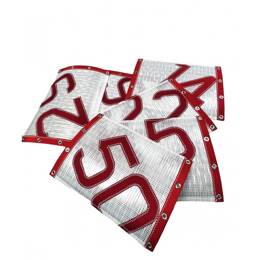 Set de table avec n° Rouge