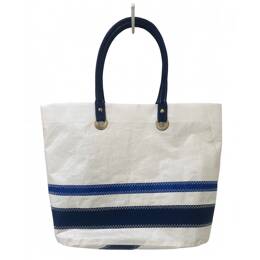 Sac Cabas recyclé Voile Bandes Bleues Fastnet