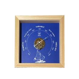 Baromètre Bateau Bleu et bois