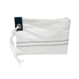 Pochette plate en voile coutures Noires