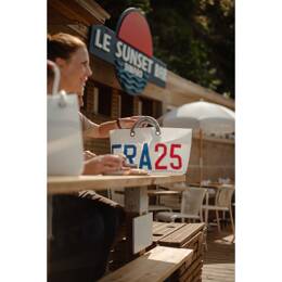 Cabas de courses recyclé Bleu Blanc rouge FRA25 Conchée