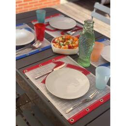 Set de table avec n° 17 Rouge
