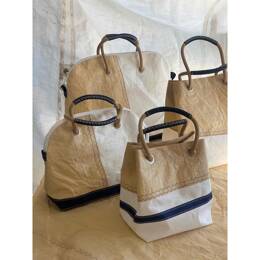 Sac à main Voile bateau Kevlar doré Cube S