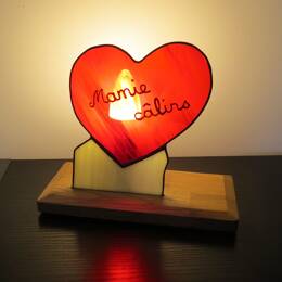 Lampe vitrail Tiffany mamie câlins