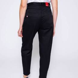 JEANS BALLON 218H taille haute coton bio denimoriginal uni noir Femme