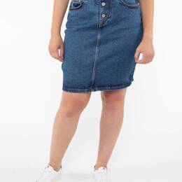 JUPE DROITE 291H DELAVE taille haute coton bio indigo ocean