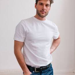 T-SHIRT DROIT 304 UNI coton bio blanc Homme