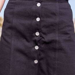 JUPE JEANS NOIR 292H taille haute coton bio denimoriginal