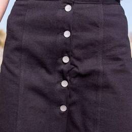 JUPE JEANS NOIR 292H taille haute coton bio denimoriginal