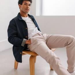 CHINO AJUSTE 163N coton bio filidenim flex uni beige Homme