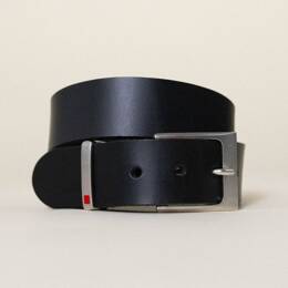 CEINTURE BOUCLE CARREE 810 cuir noir Unisexe