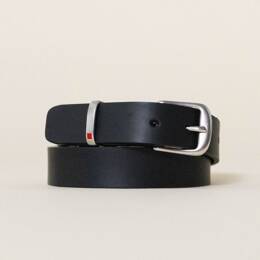 CEINTURE BOUCLE CARROND 821 cuir noir Unisexe