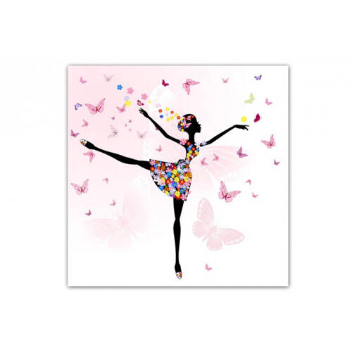 Tableau enfant Fée Danseuse 50X50 cm  DORY