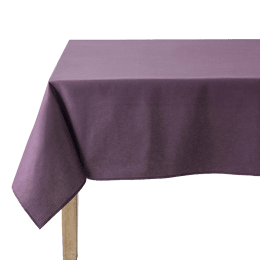 Nappe rectangulaire en coton Cambrai Aubergine 180x300 cm