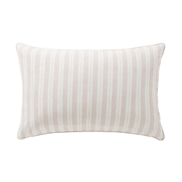 Housse de coussin en percale de coton Double Rayures Aurore 40x60 cm
