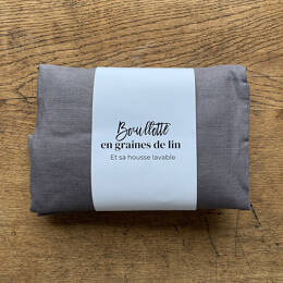Bouillotte sèche en graines de lin Basalte 20x40 cm