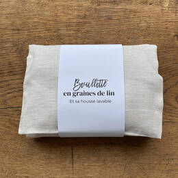 Bouillotte sèche en graines de lin Naturel 20x40 cm