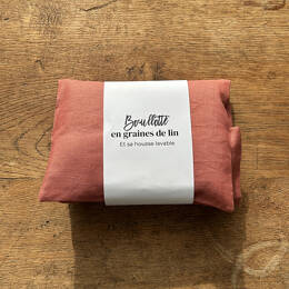 Bouillotte sèche en graines de lin Terre cuite 20x40 cm