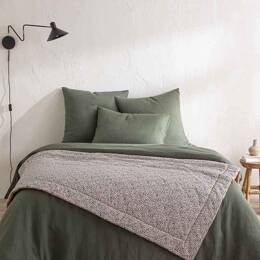 Couvre-lit imprimé en percale de coton Cîmes 130x200 cm