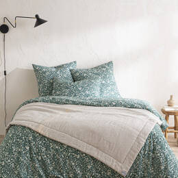 Couvre-lit en lin uni, Naturel 130x200 cm