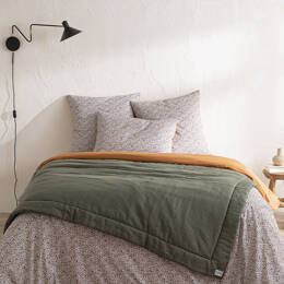 Couvre-lit en lin uni, Romarin 130x200 cm