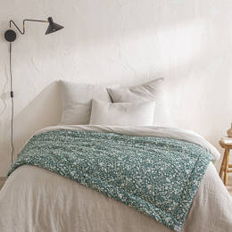 Couvre-lit imprimé en percale de coton Sous-bois 130x200 cm