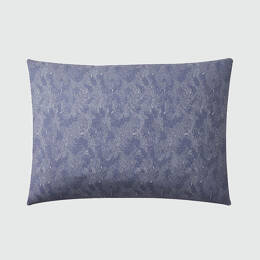 Taie d'oreiller en percale de coton, Embruns Bleu basque 50x70 cm