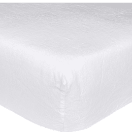 Drap-housse en lin, Fleur de sel 140x200 cm