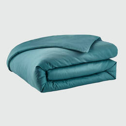 Housse de couette unie en satin de coton, Fougère 260x240 cm