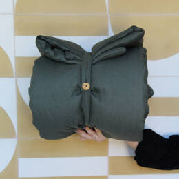 Matelas de sol enroulable en lin uni, Romarin 90x190 cm