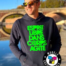 SWEAT A CAPUCHE HOMME CUSTOMISABLE - FABRIQUÉ EN FRANCE EN COTON BIO