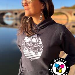 Sweat à capuche customisable, 100% coton bio, 380gr