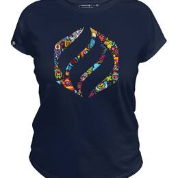 DOODLE - TEE SHIRT FEMME FABRIQUÉ EN FRANCE EN COTON BIO Bleu Marine