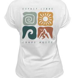 ELEMENTAIRE - TEE SHIRT FEMME FABRIQUÉ EN FRANCE EN COTON BIO Blanc
