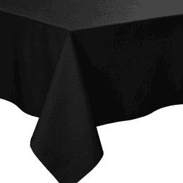 Nappe Florence en lin Noir 170x170 cm