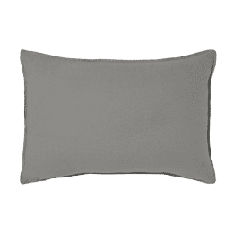 Taie d'oreiller rectangulaire Nouvelle Vague Gris galet 50x75 cm