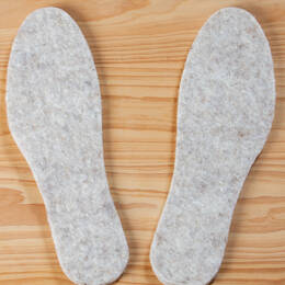 Semelles en feutre de laine