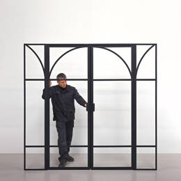 Cloison verrière avec portes N°112