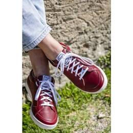 Sneaker cuir - Rouge