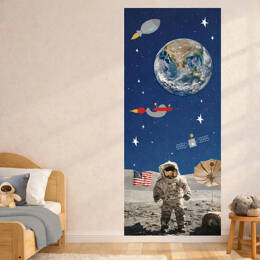 Lé de papier peint espace enfant – Astronaute & Terre – Photos NASA