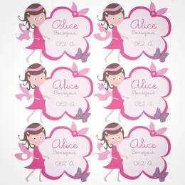 Etiquettes et décor cahier sur le thème princesse des fleurs