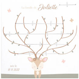 Arbre généalogique famille thème biche