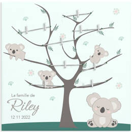 Arbre généalogique koala pour accrocher les photos de famille
