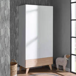 Armoire blanche et pin HARMONIE pour chambre de bébé